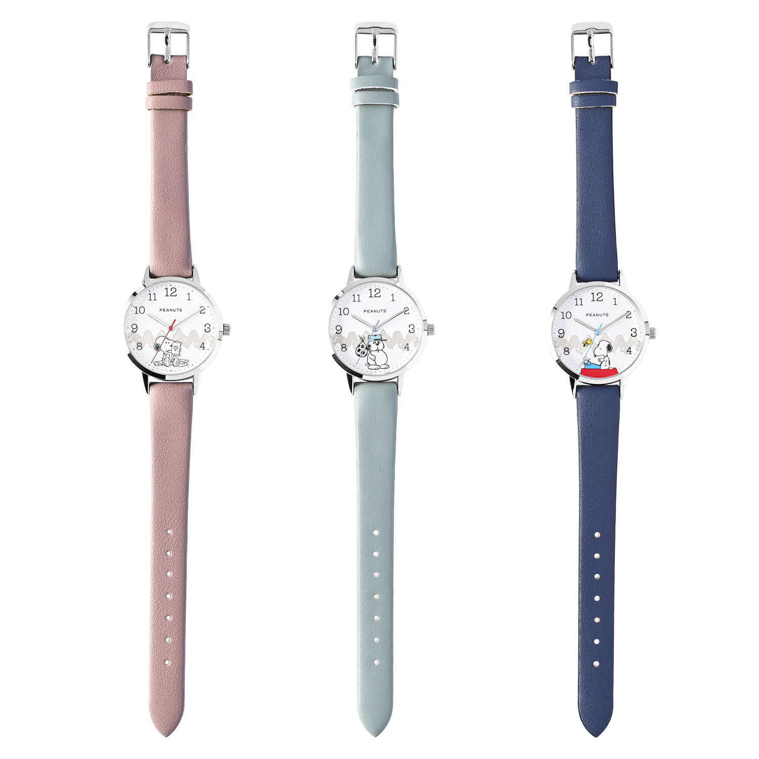 PEANUTS カジュアルレザーウォッチ