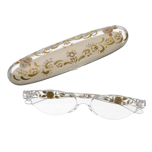 手描きペイント リーディンググラス ゴールドガーデン