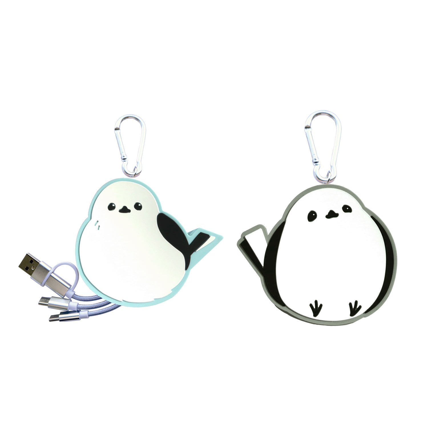 OTOMO リール付き充電ケーブル シマエナガ