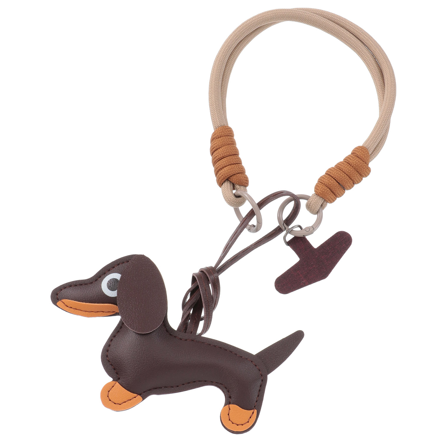 ダックスフント＆スマホストラップチャーム