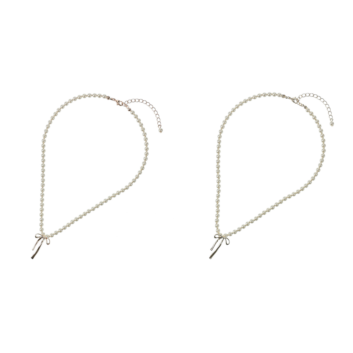 パールネックレス リボン