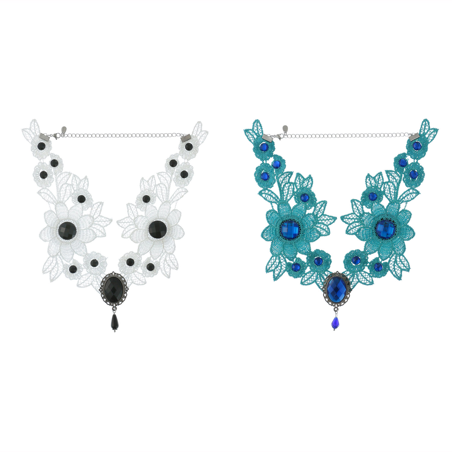 つけ襟風レースネックレス