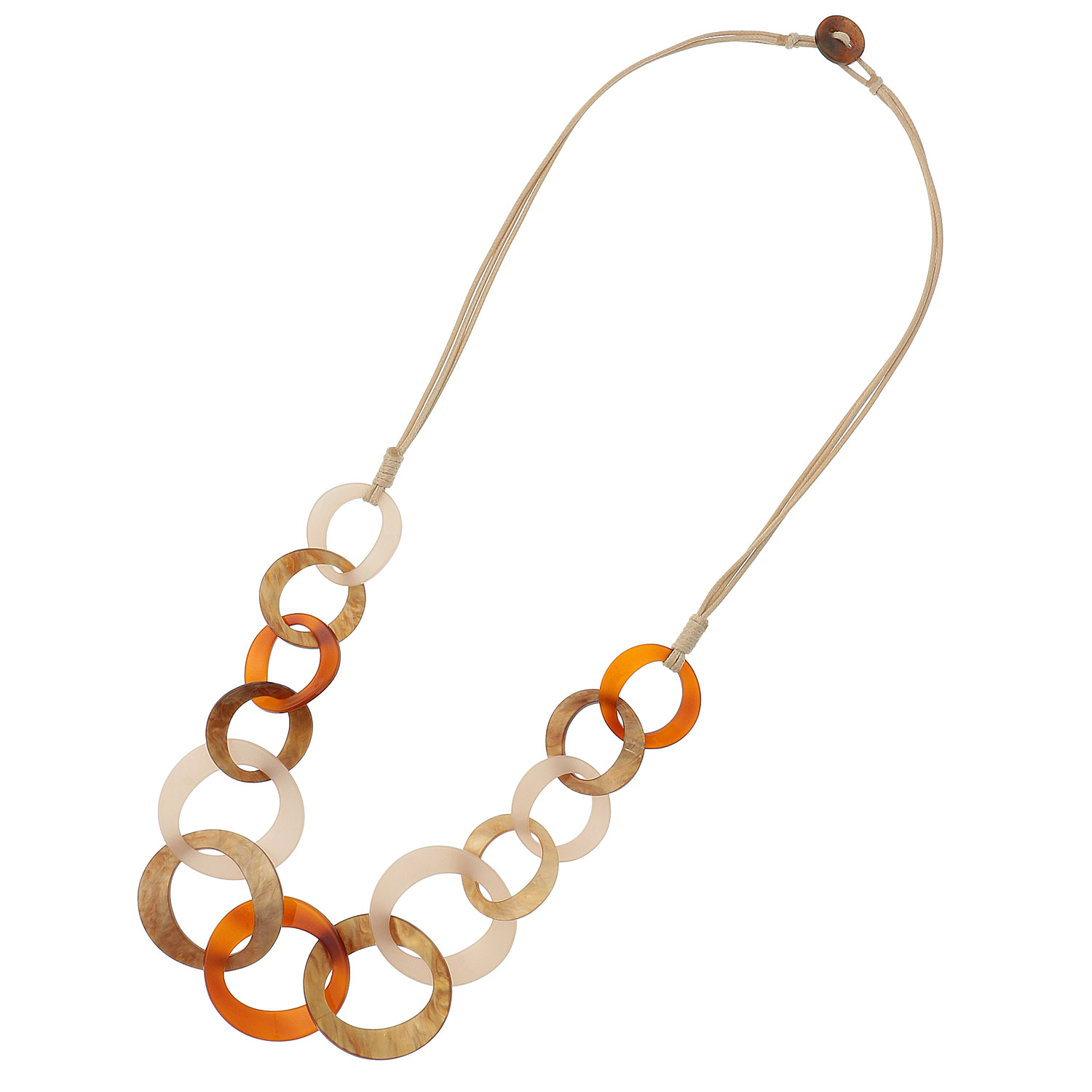 アクリルチェーン紐ネックレス