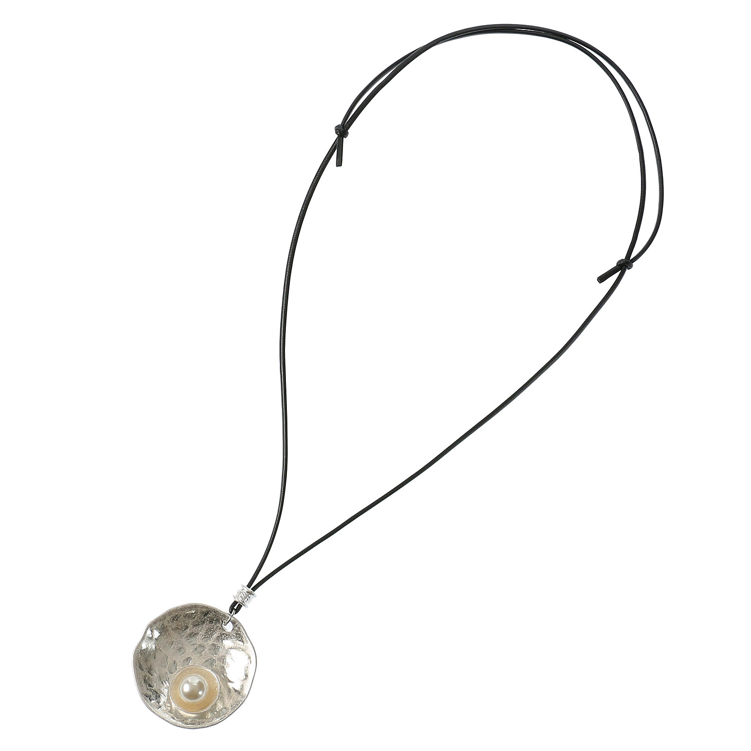 メタルパールネックレス