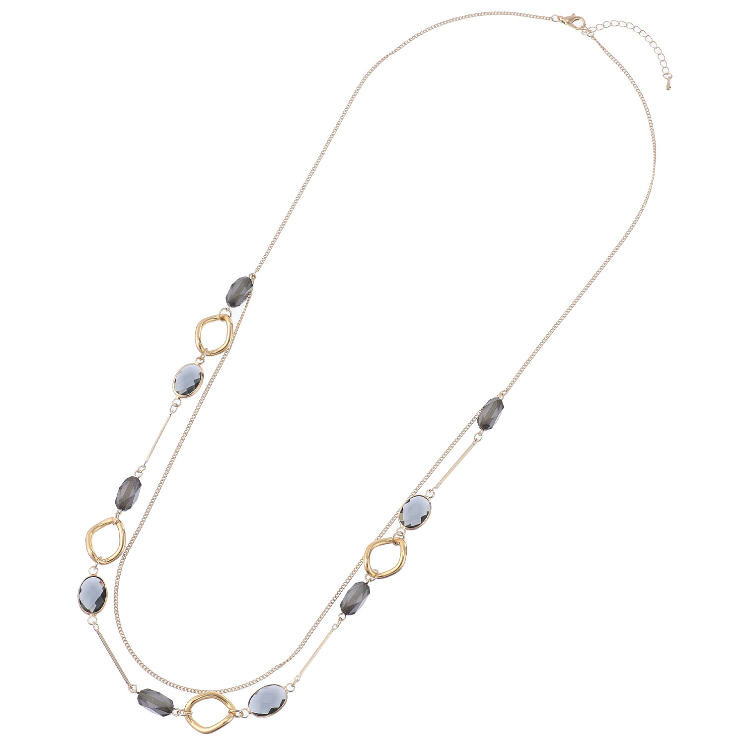 ガラスステーションネックレス