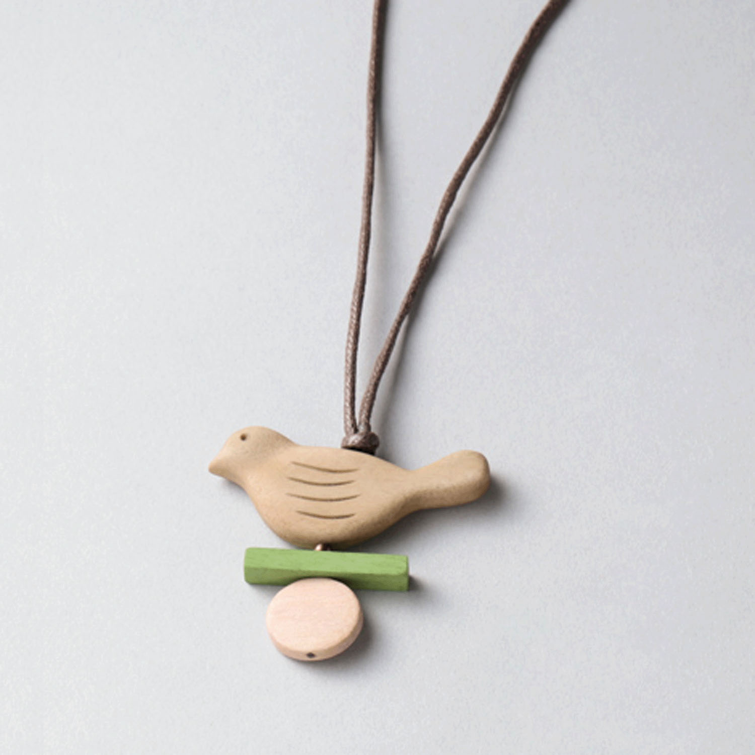 ウッド止まり木バードネックレス