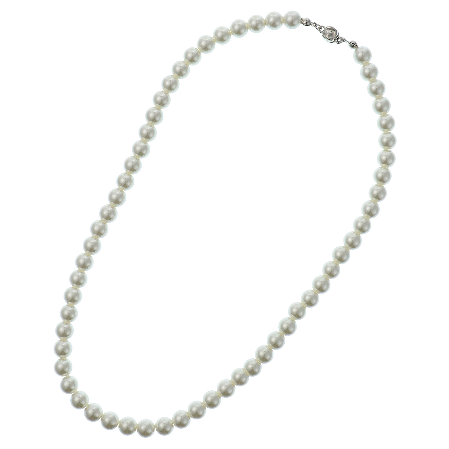 8mmガラスパールマグネットネックレス