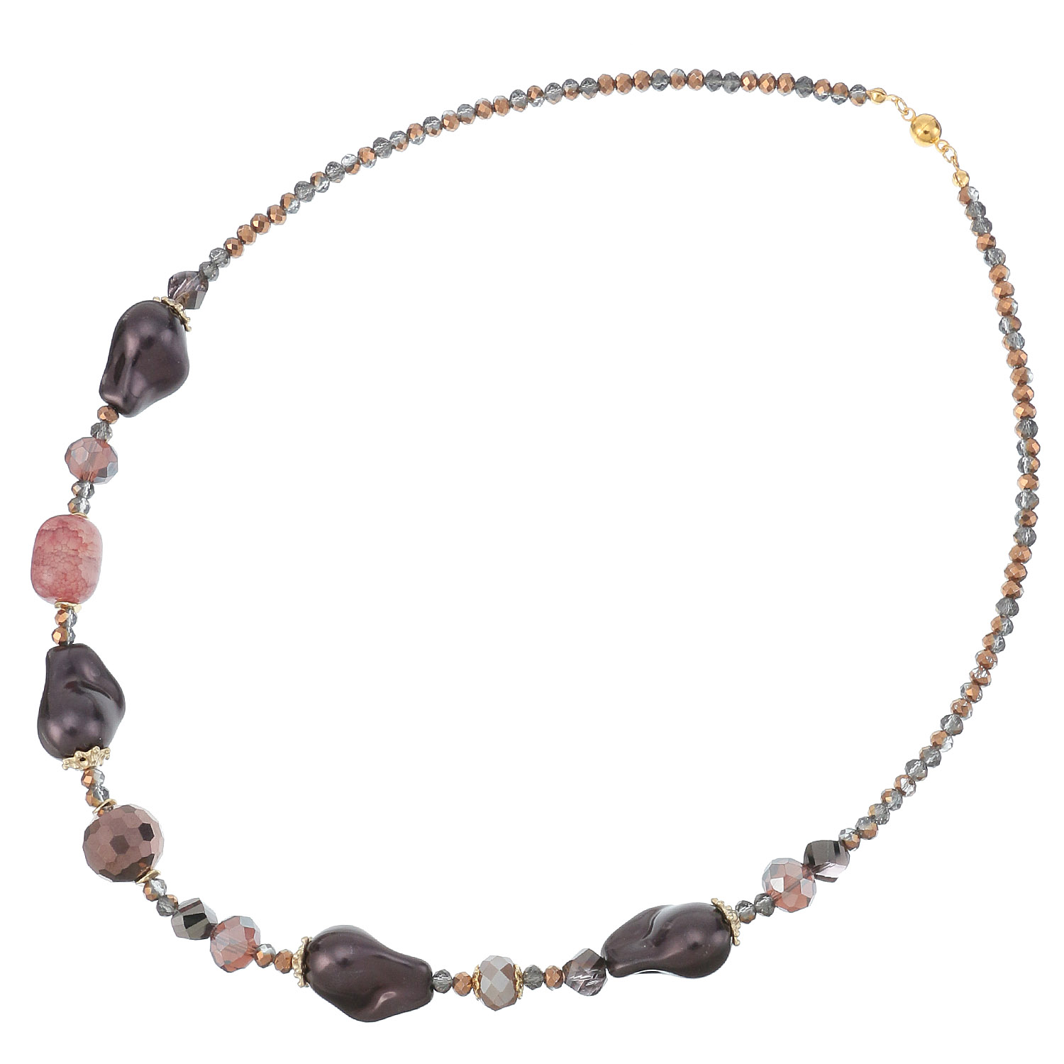 ガラスビーズネックレス