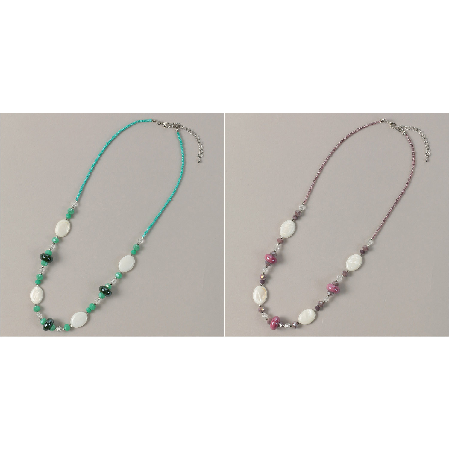 ビーズシェルネックレス