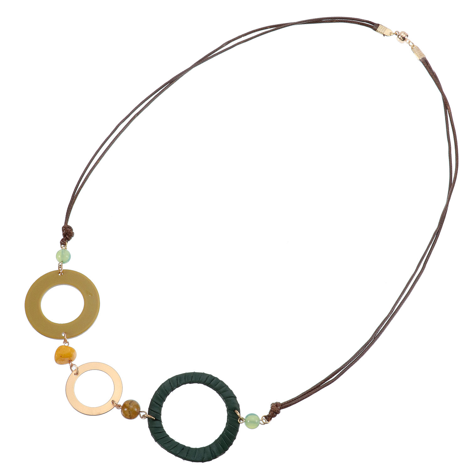 カラフルモチーフ マグネット紐ネックレス