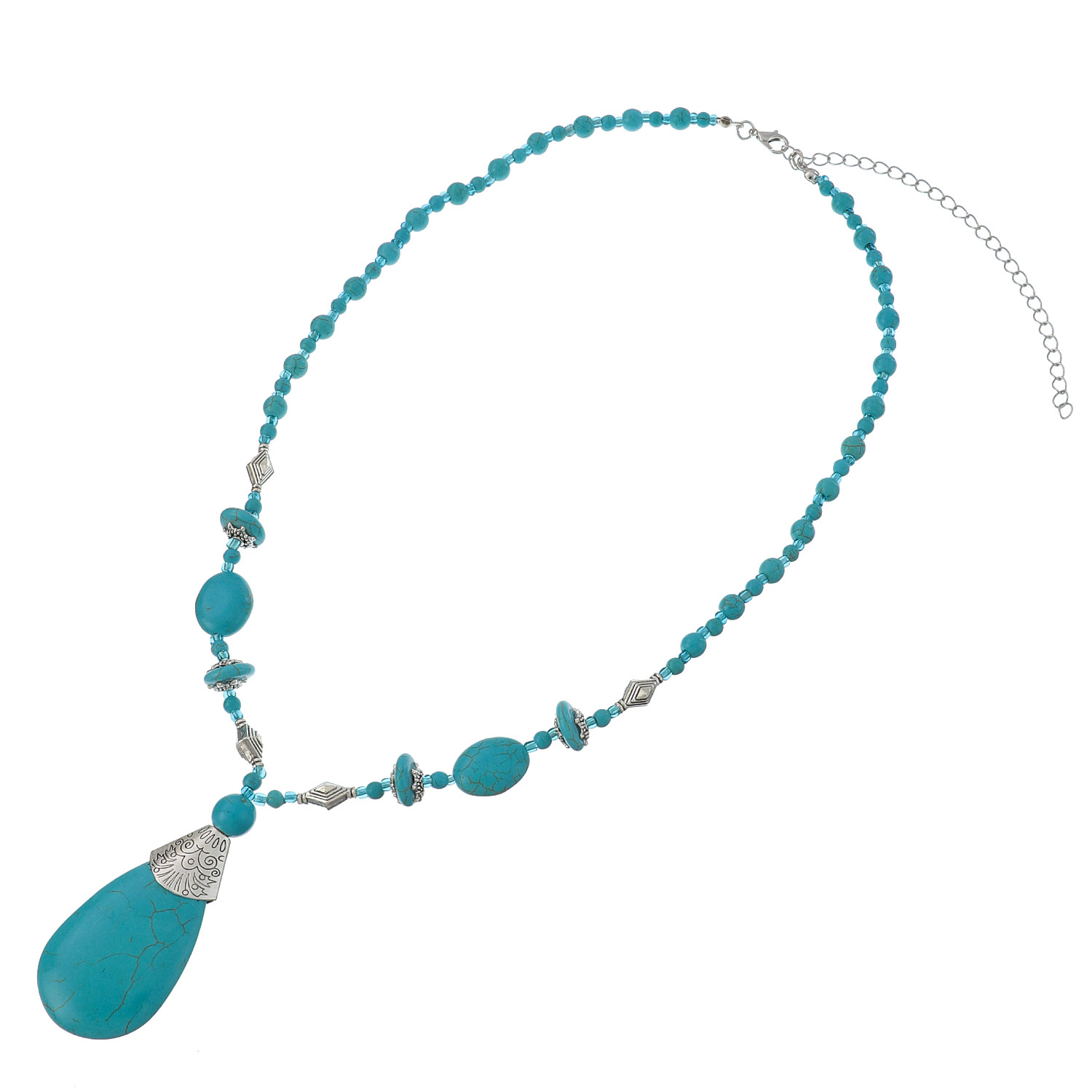 ターコイズカラーネックレス