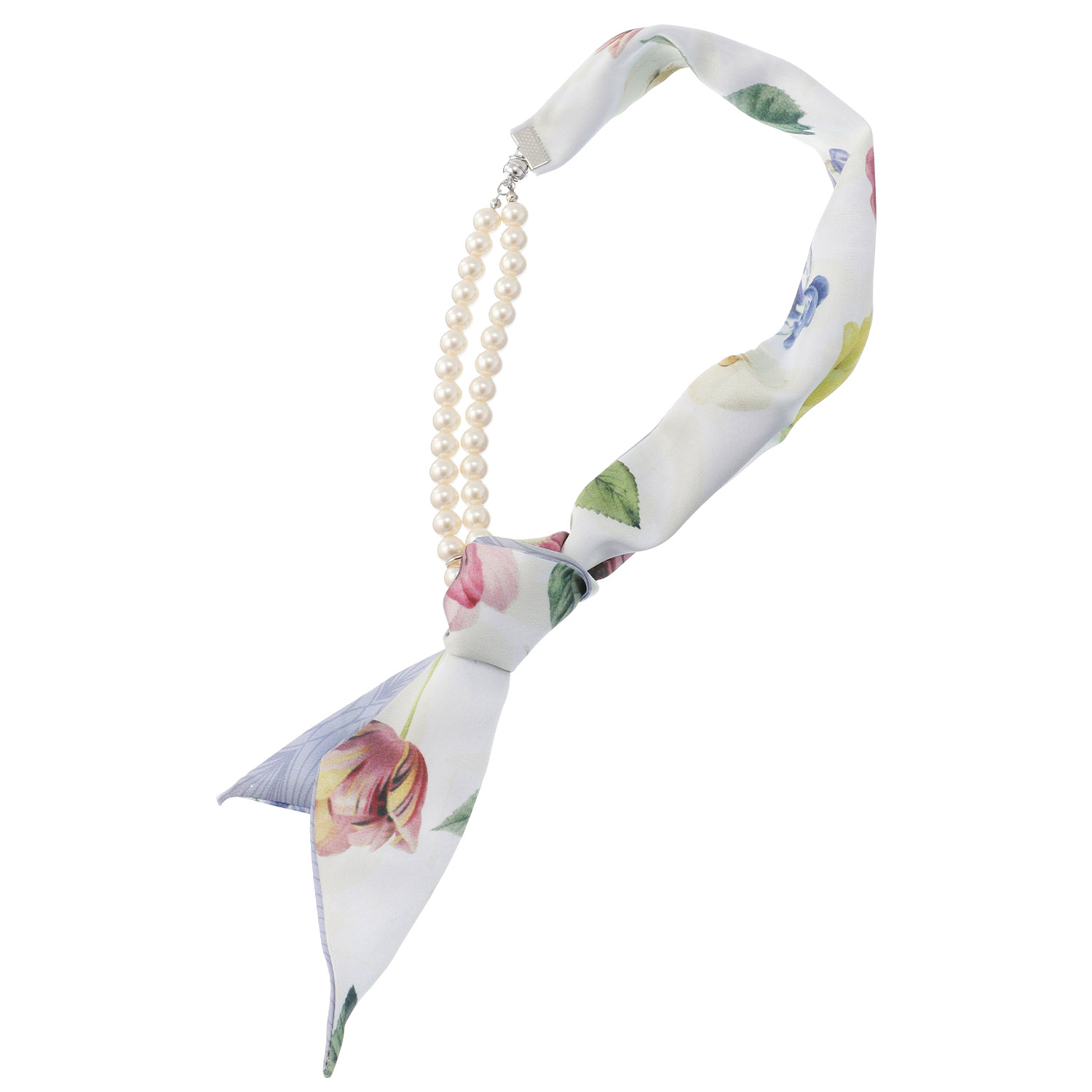 パール付きスカーフネックレス