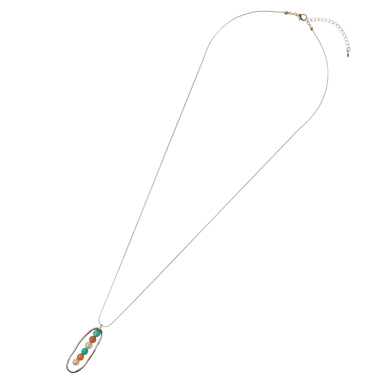 サマーカラーロングネックレス