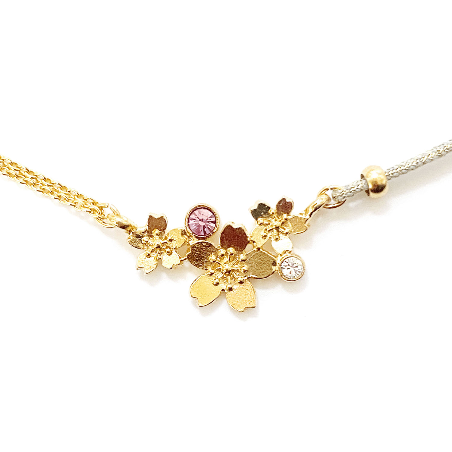 【00ー01は在庫限りで終了】静電気軽減 桜チャームブレス - 画像4