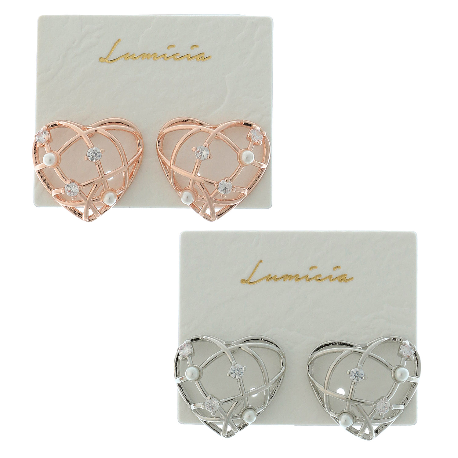 ワイヤーハートピアス