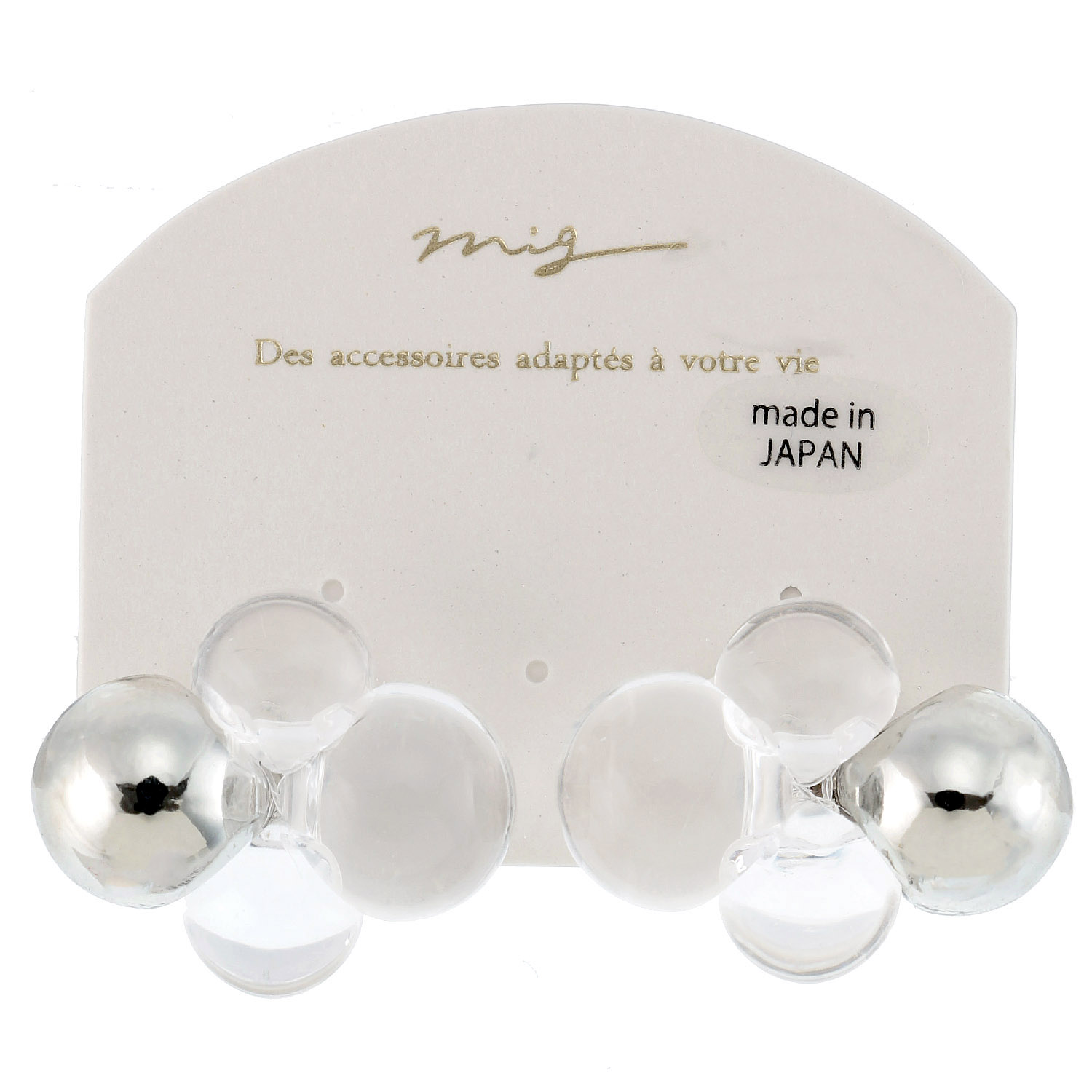 クリアメタルピアス