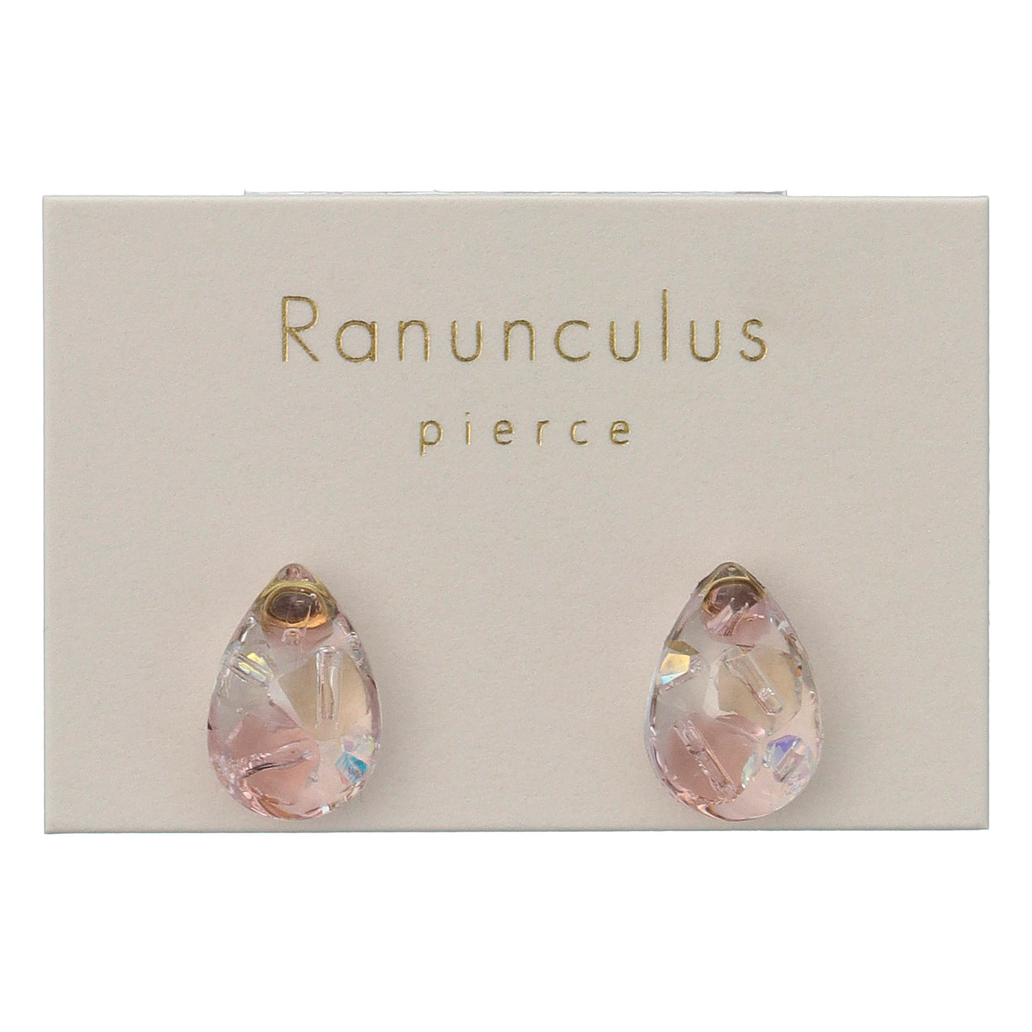 ドロップ型ガラスビーズピアス - 画像2