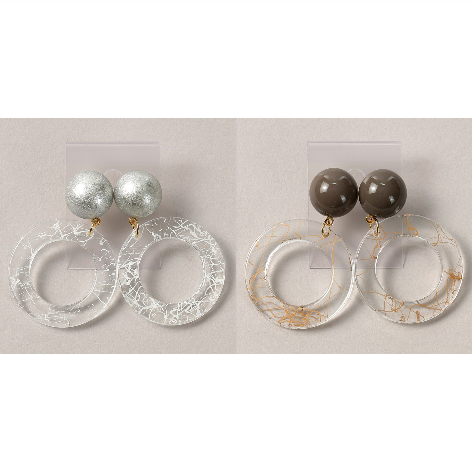 クリアサークルピアス