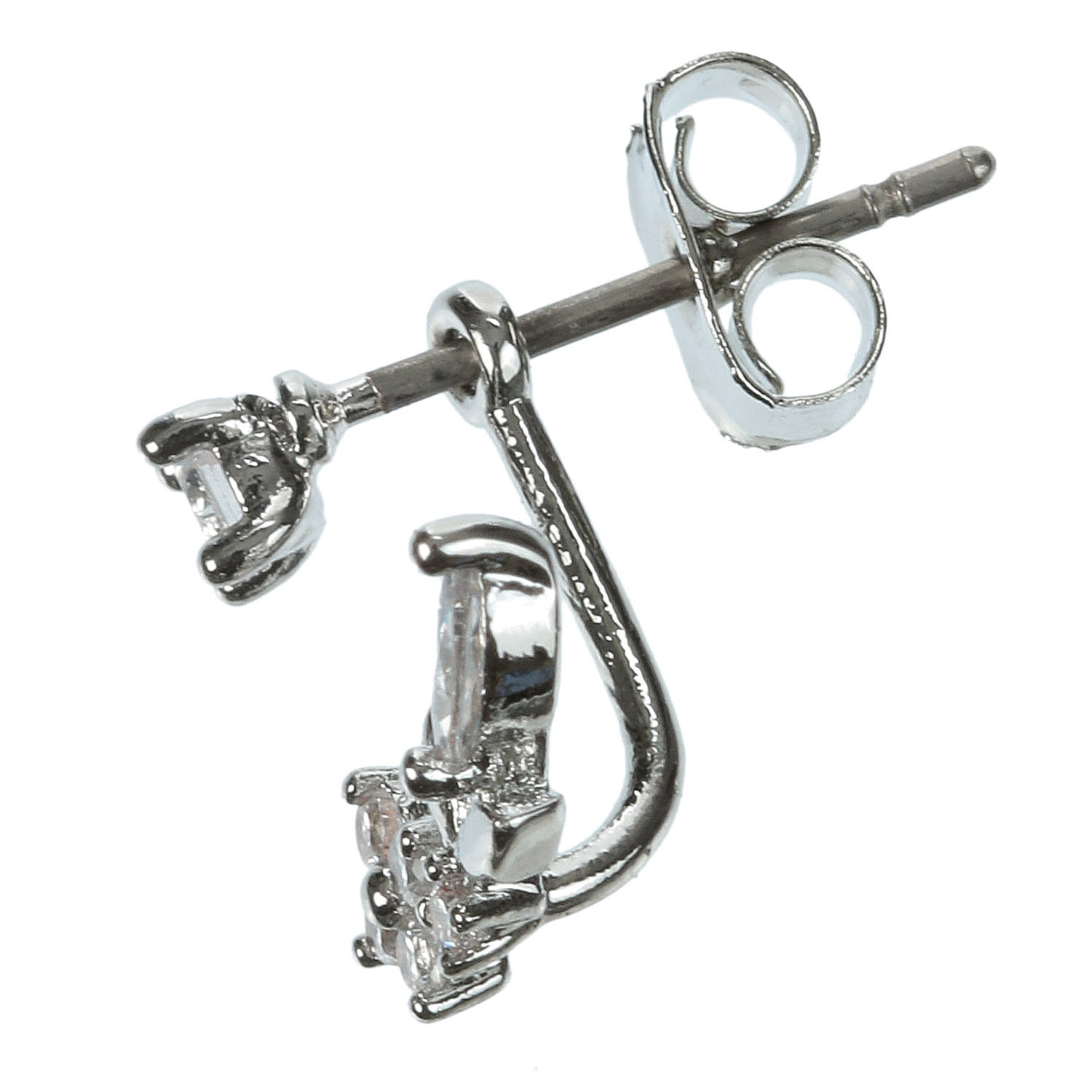 フラワ－バックキャッチピアス - 画像2