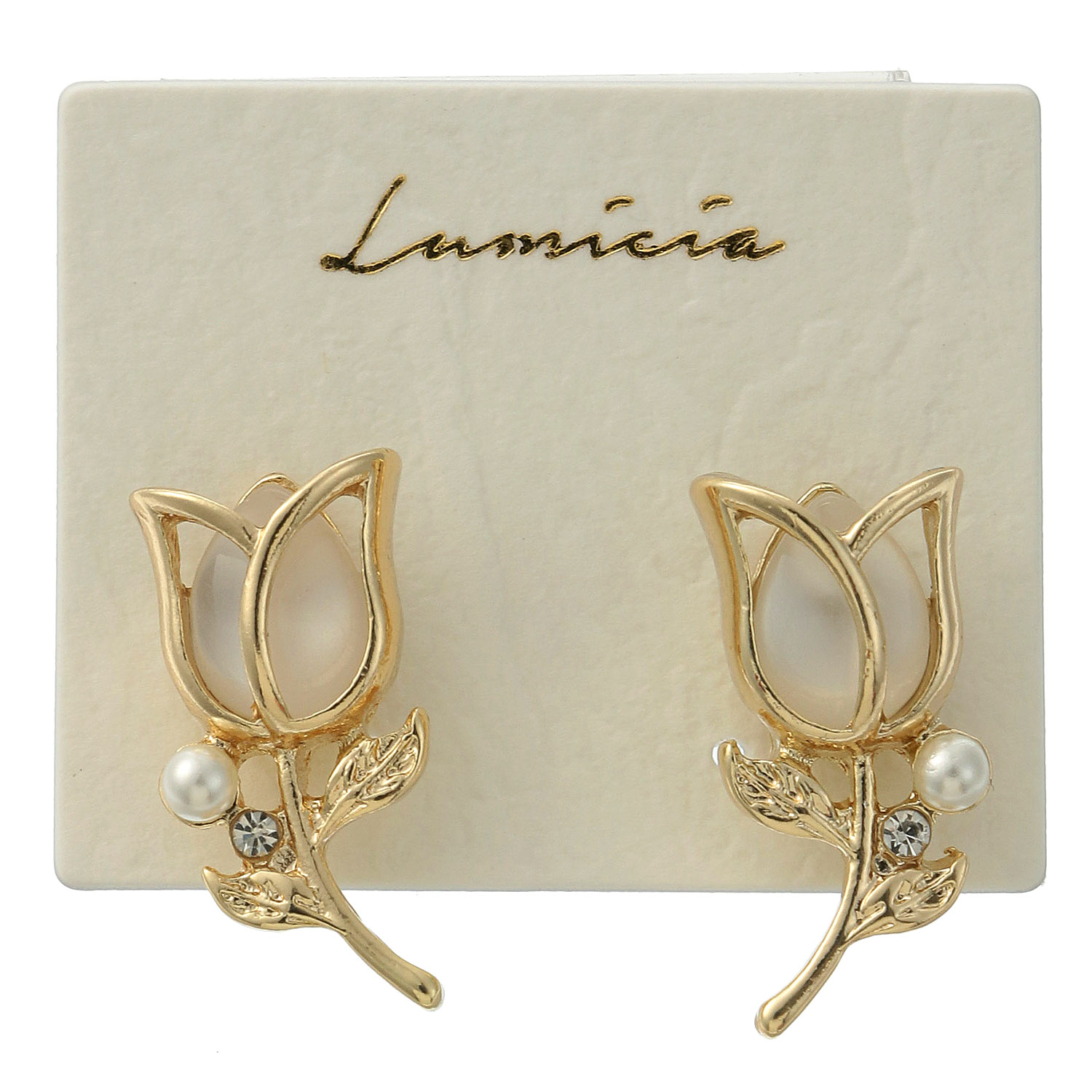 チューリップモチーフチタンピアス