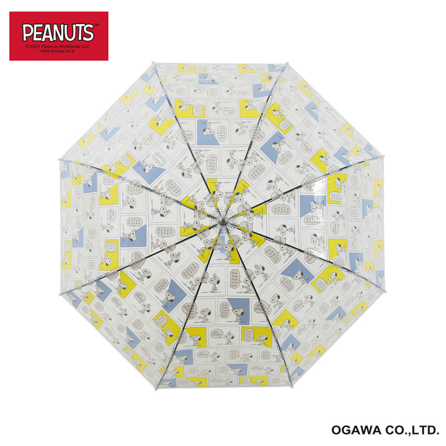 ピーナッツクリアアンブレラ スヌーピー／ 6時 - 画像2