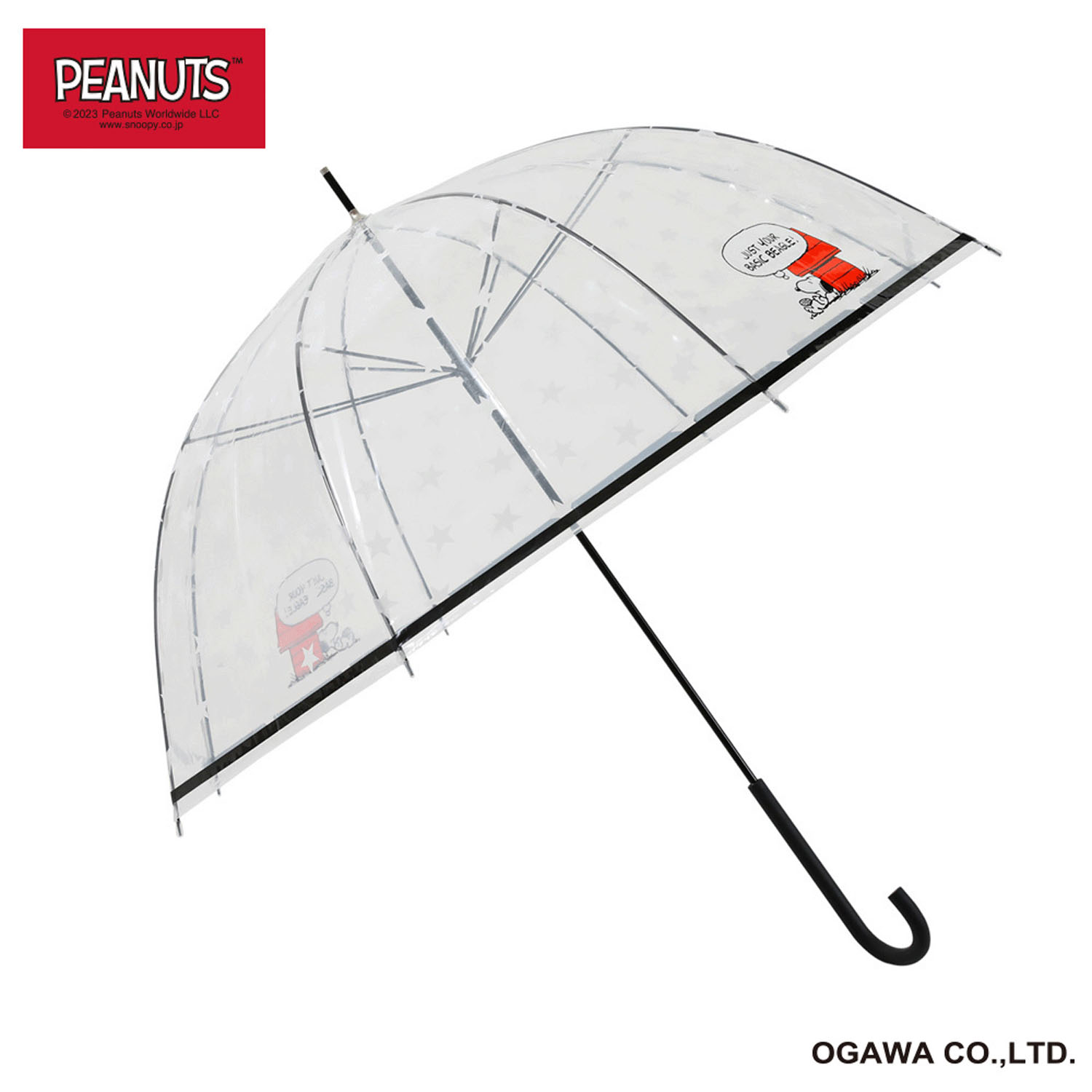ピーナッツクリアアンブレラ スヌーピー／ ベーシックビーグル