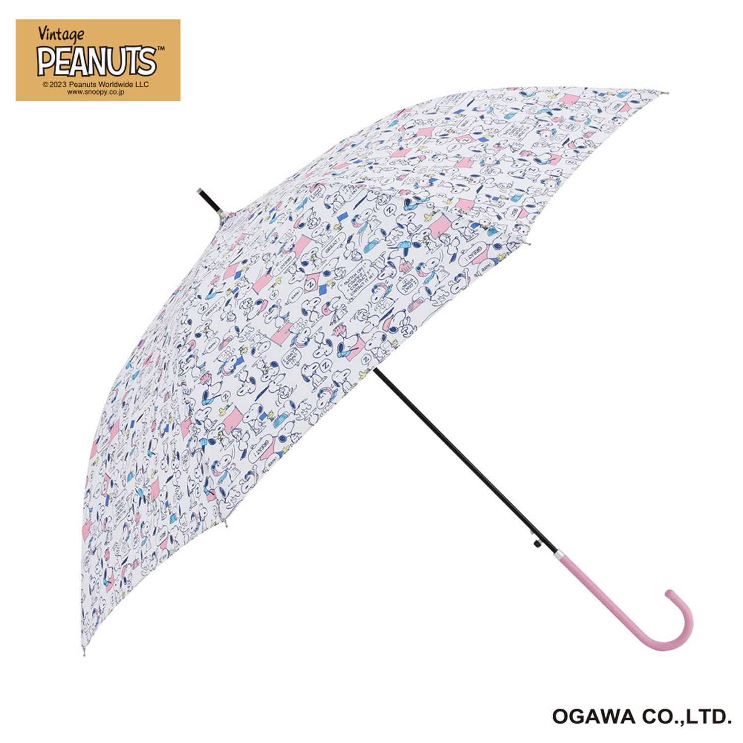 SNOOPY ピーナッツ 雨晴兼用長傘 スヌーピービンテージ／いっぱい