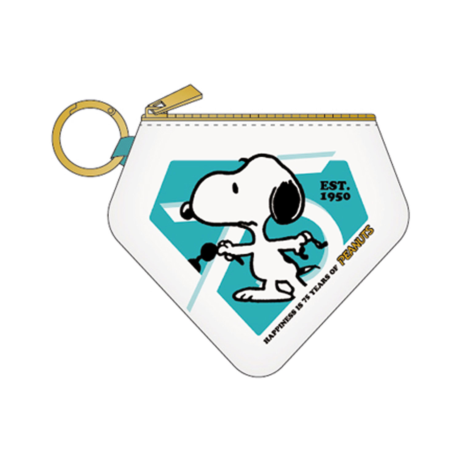 スヌーピー ダイヤモンドポーチ 75th グリーン