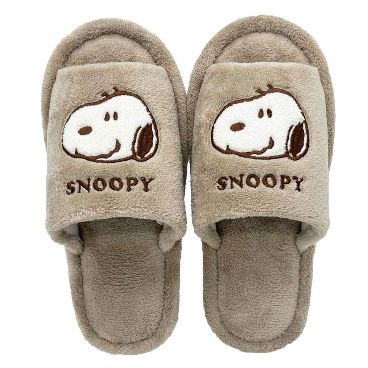スヌーピー マイクロ外縫いスリッパ M ベージュ