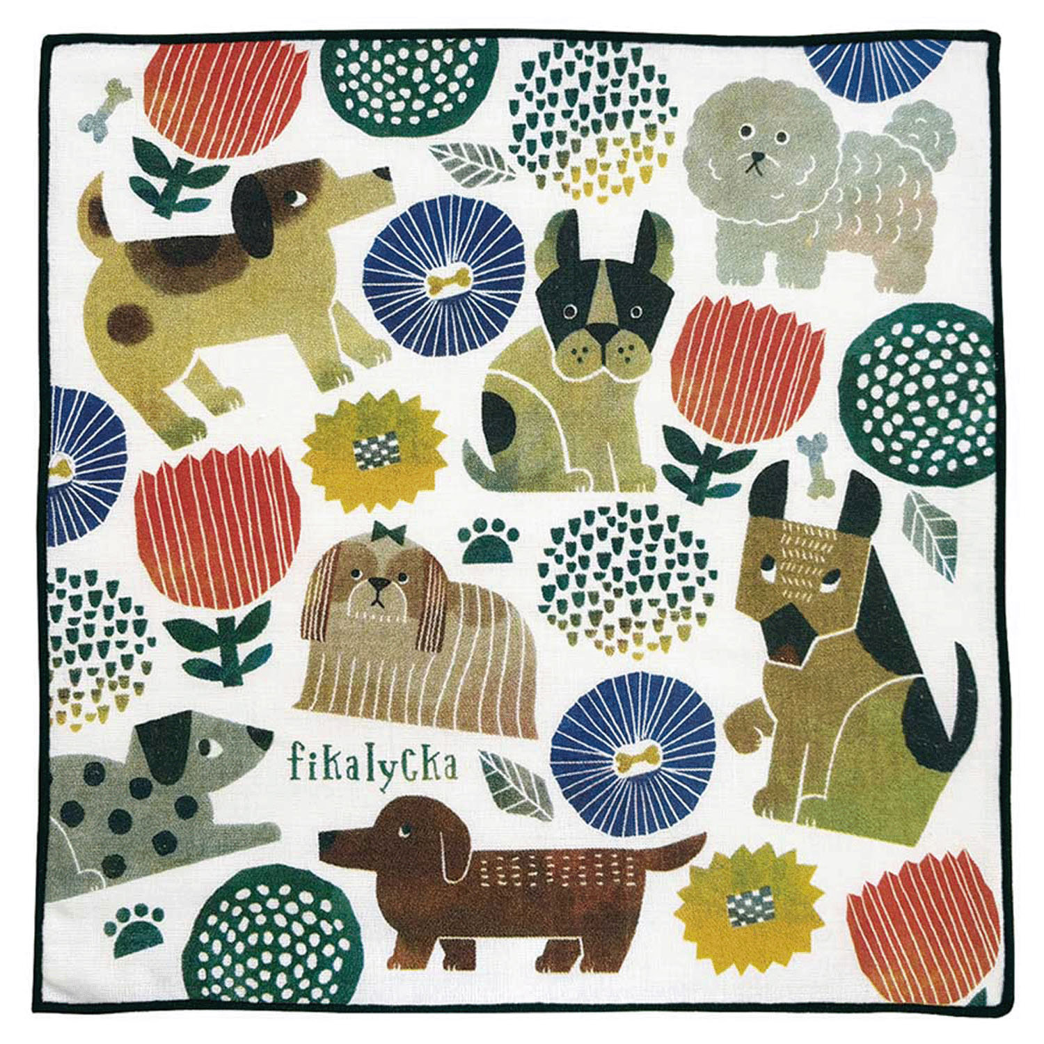 fikalycka   ハンカチ 犬