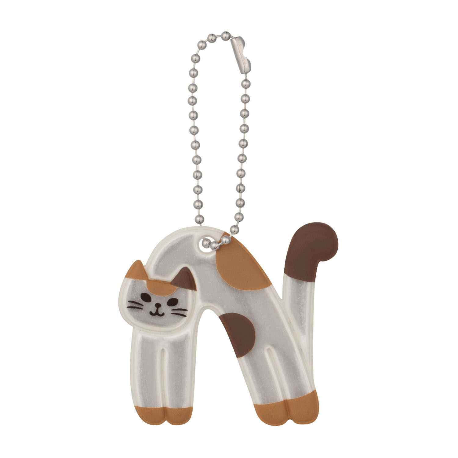 猫のイニシャルキーリング N