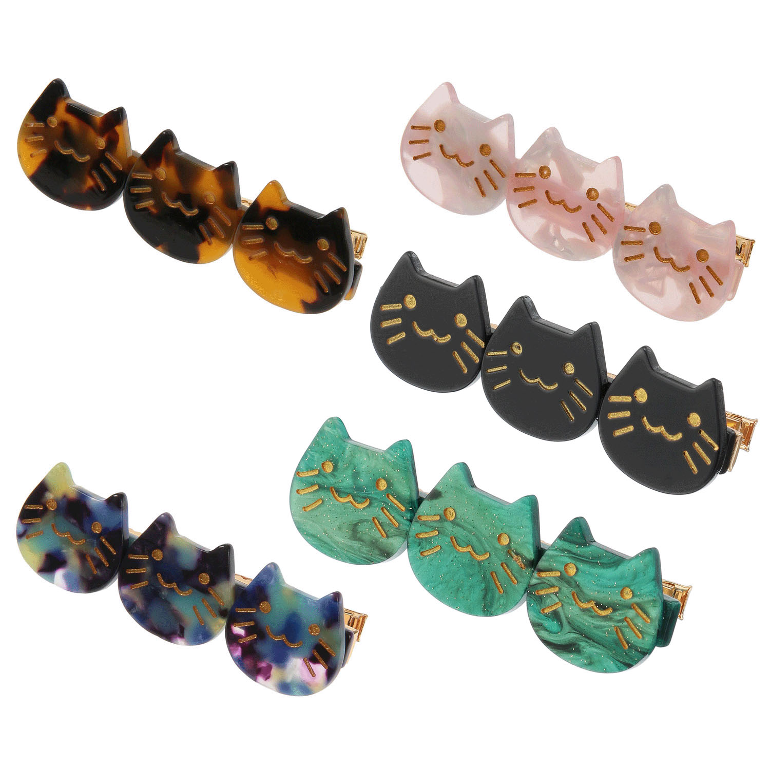 猫ヘアークリップ