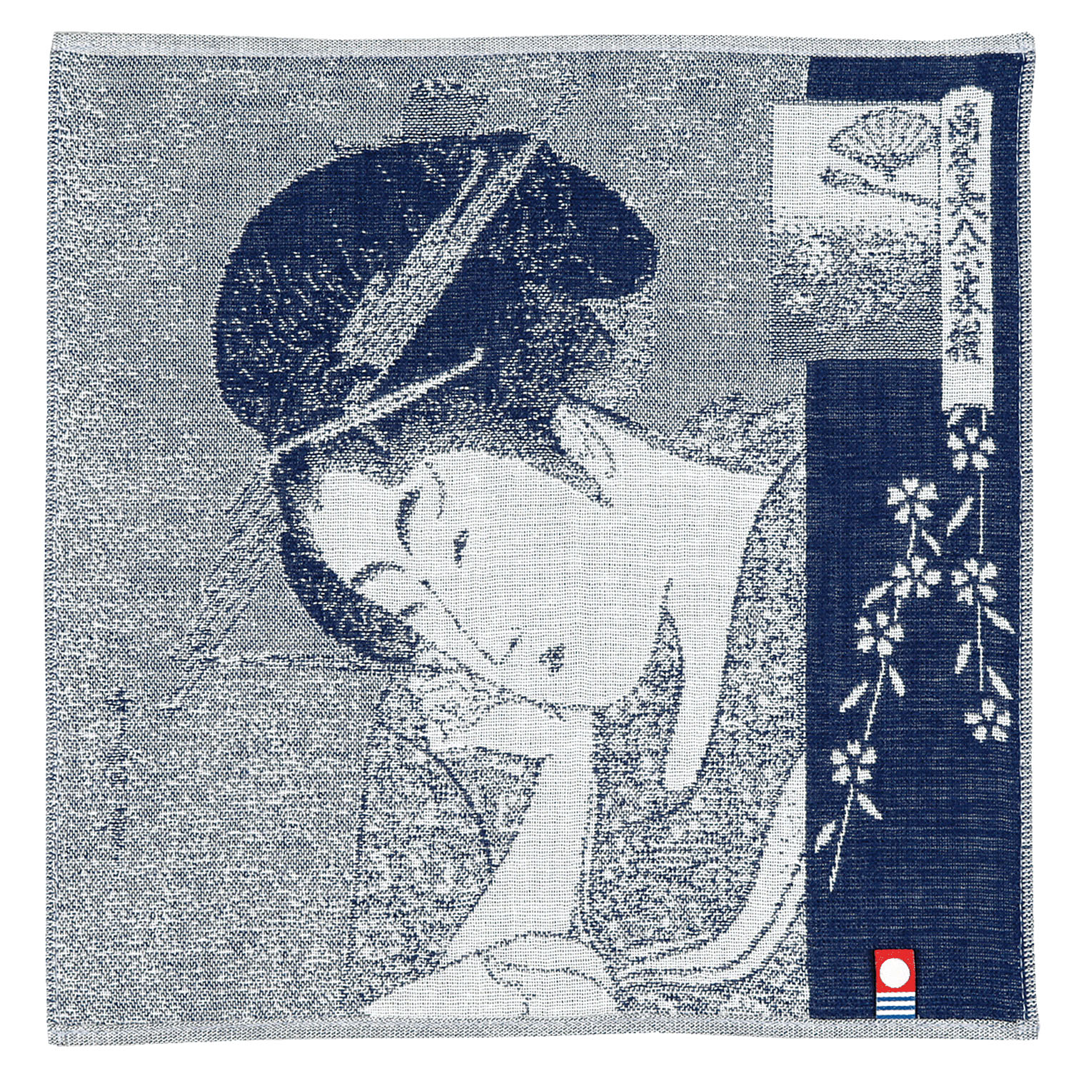 浮世絵BLUE タオルハンカチ - 画像3