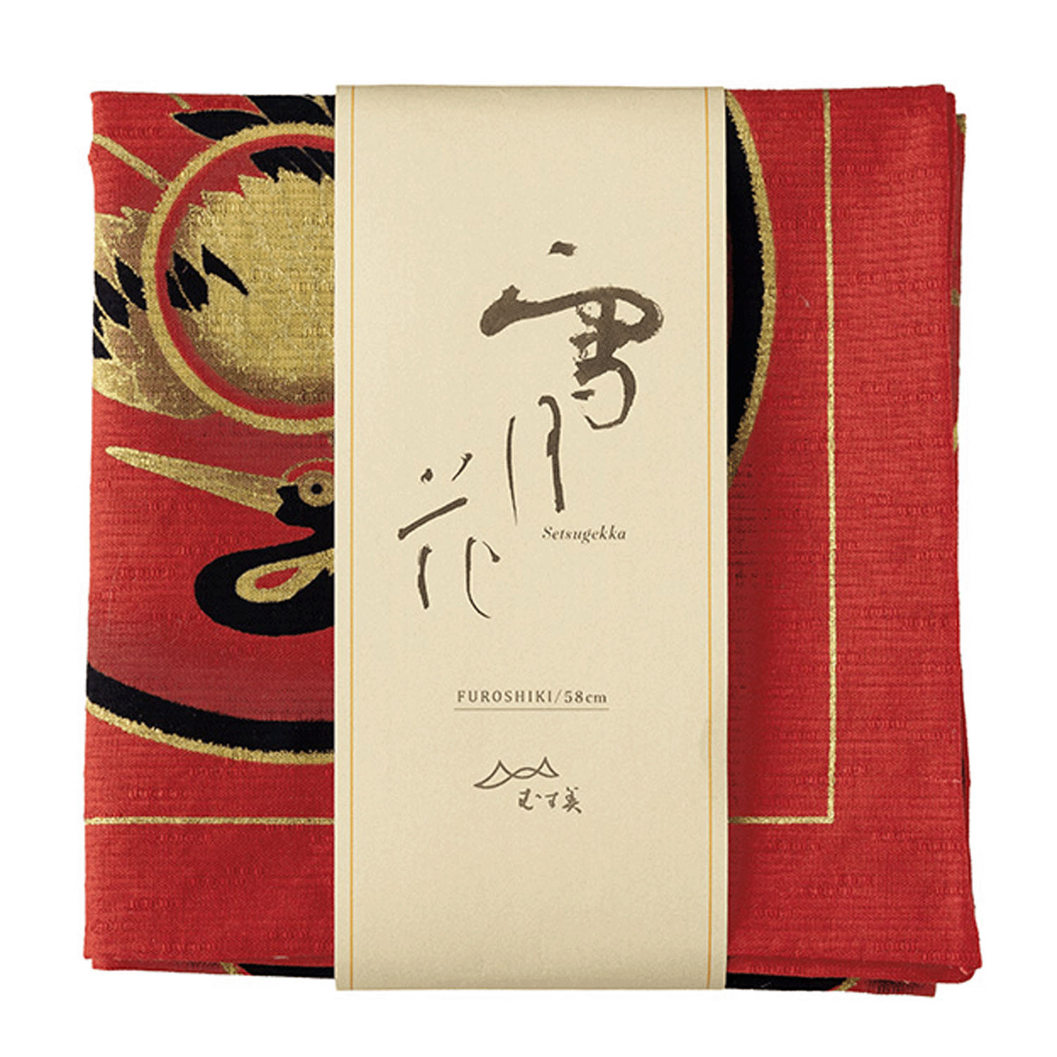 風呂敷58cm 雪月花  八角盆桜スミ - 画像3