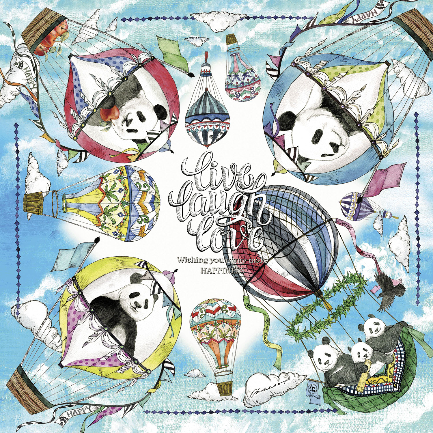 超撥水風呂敷ながれ パンダ