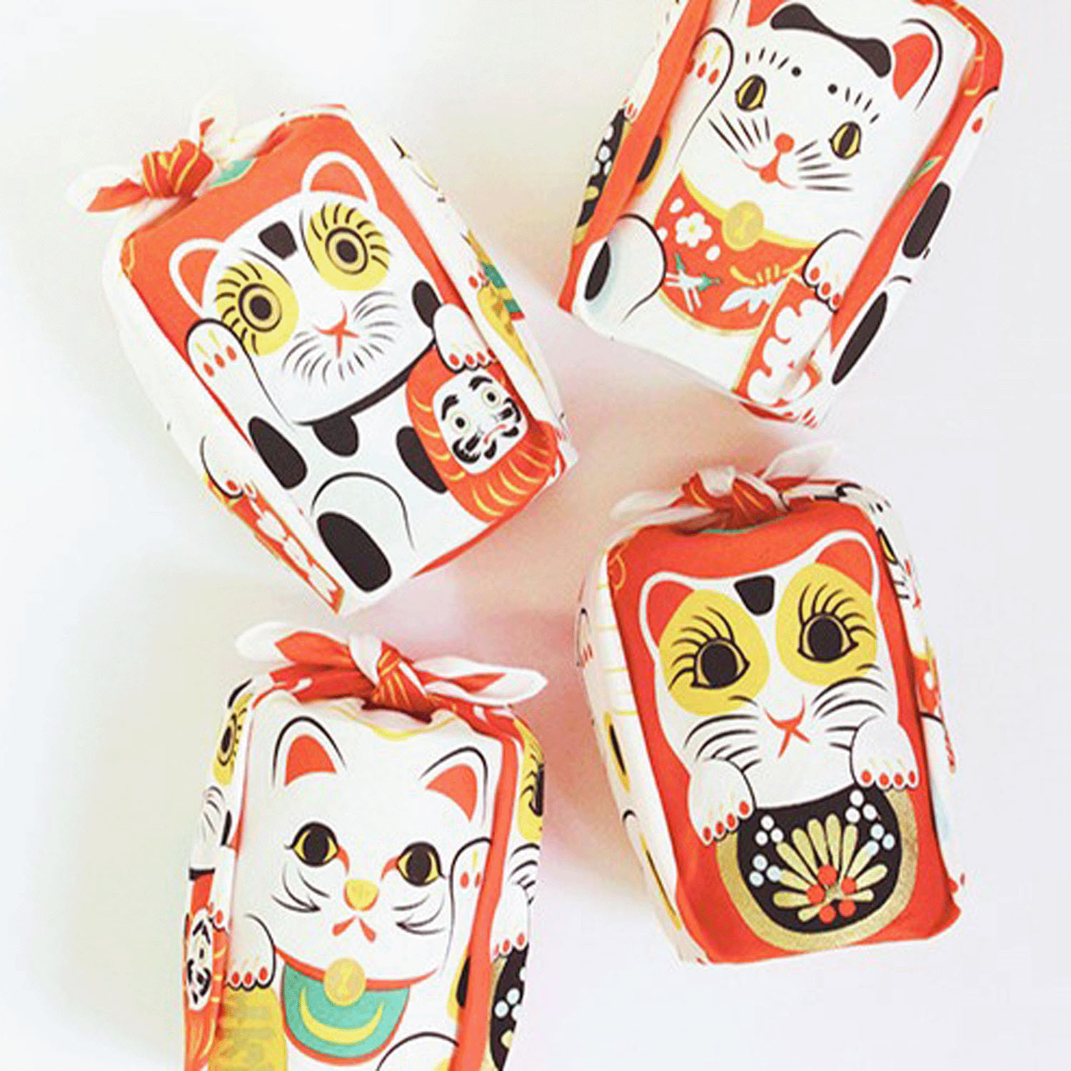 風呂敷48巾 福コチャエ 招き猫 - 画像2