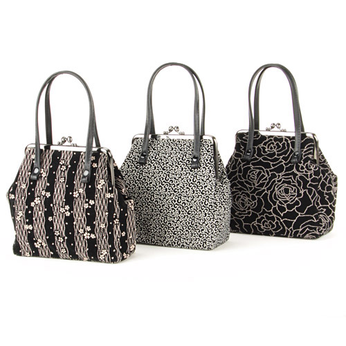 【柄アソート】小紋柄 印伝調4．5寸口金バッグ