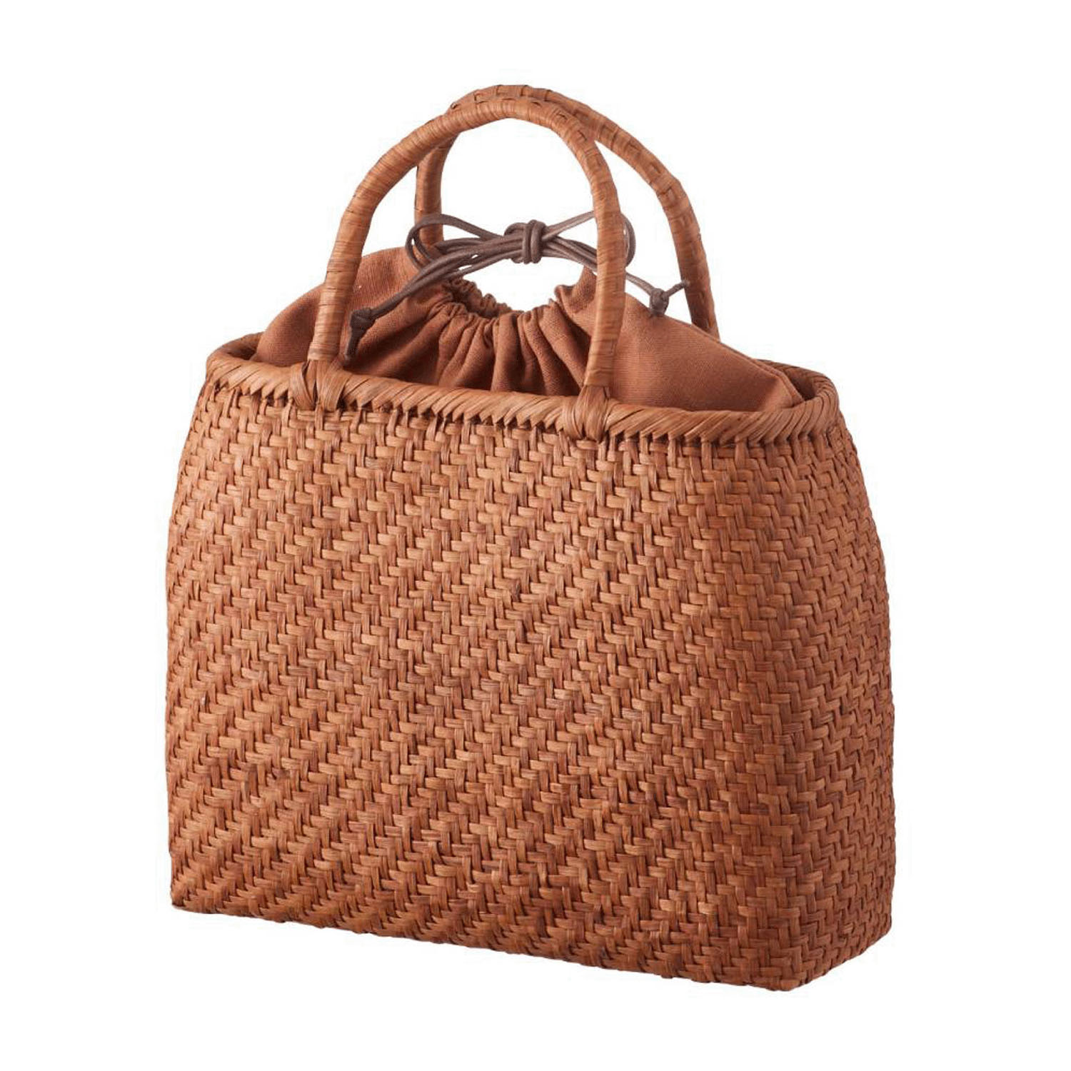 やまぶどう籠 削柿渋巾着付