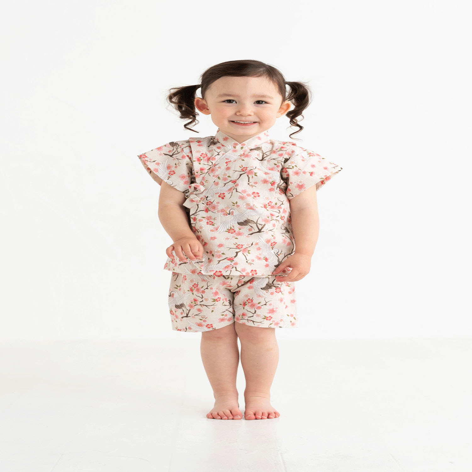 子供用甚平 鶴柄 - 画像3