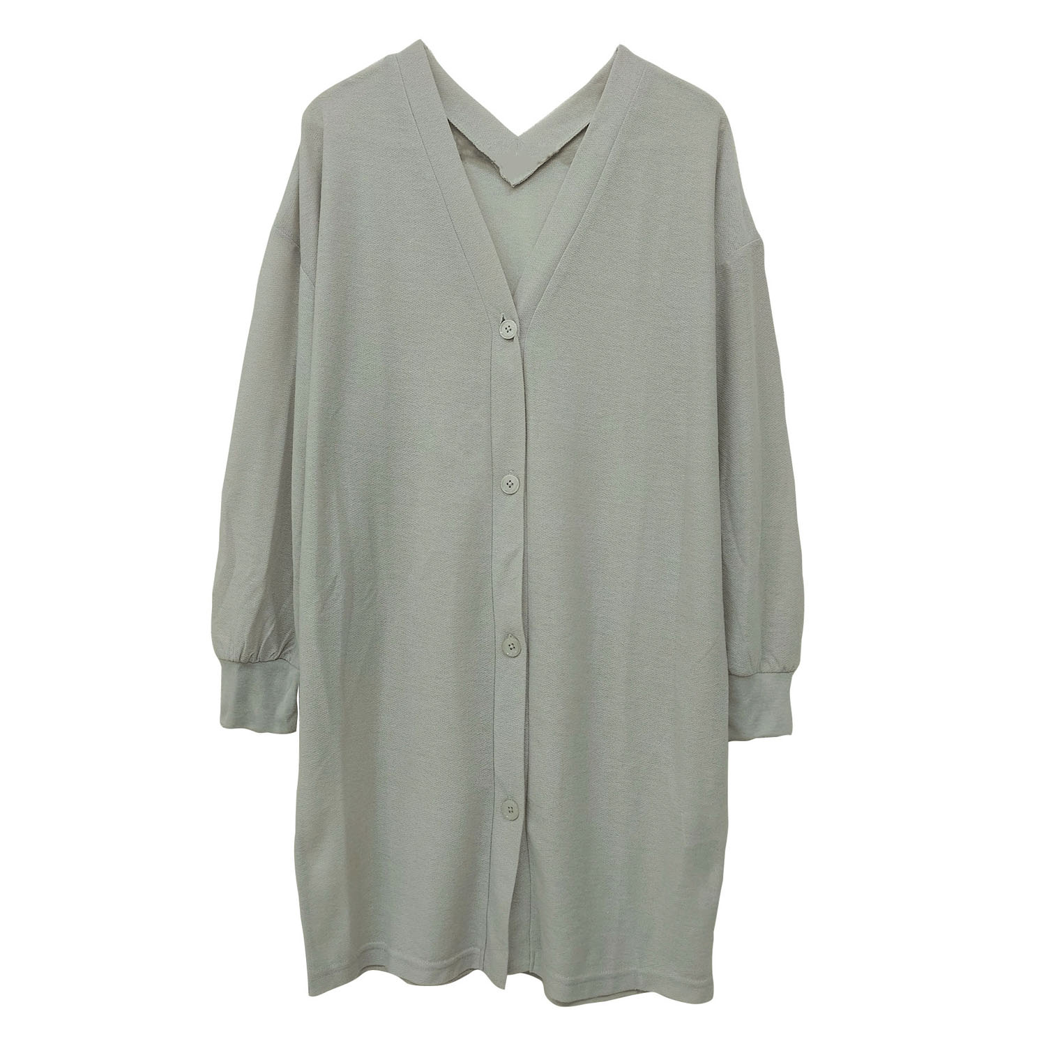 UV梨地チュニック丈カーディガン - 画像1