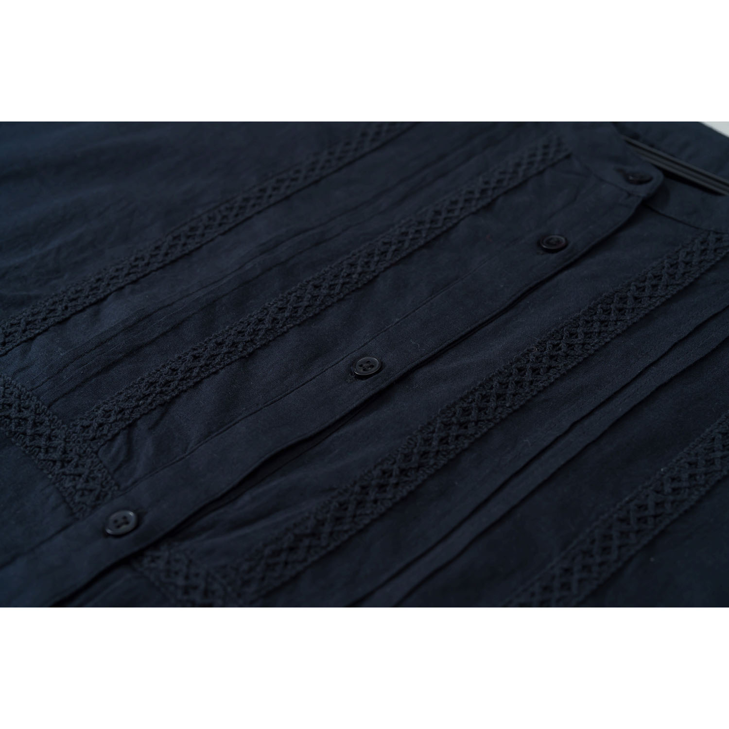 インドコットンレース付き前開きブラウス - 画像14