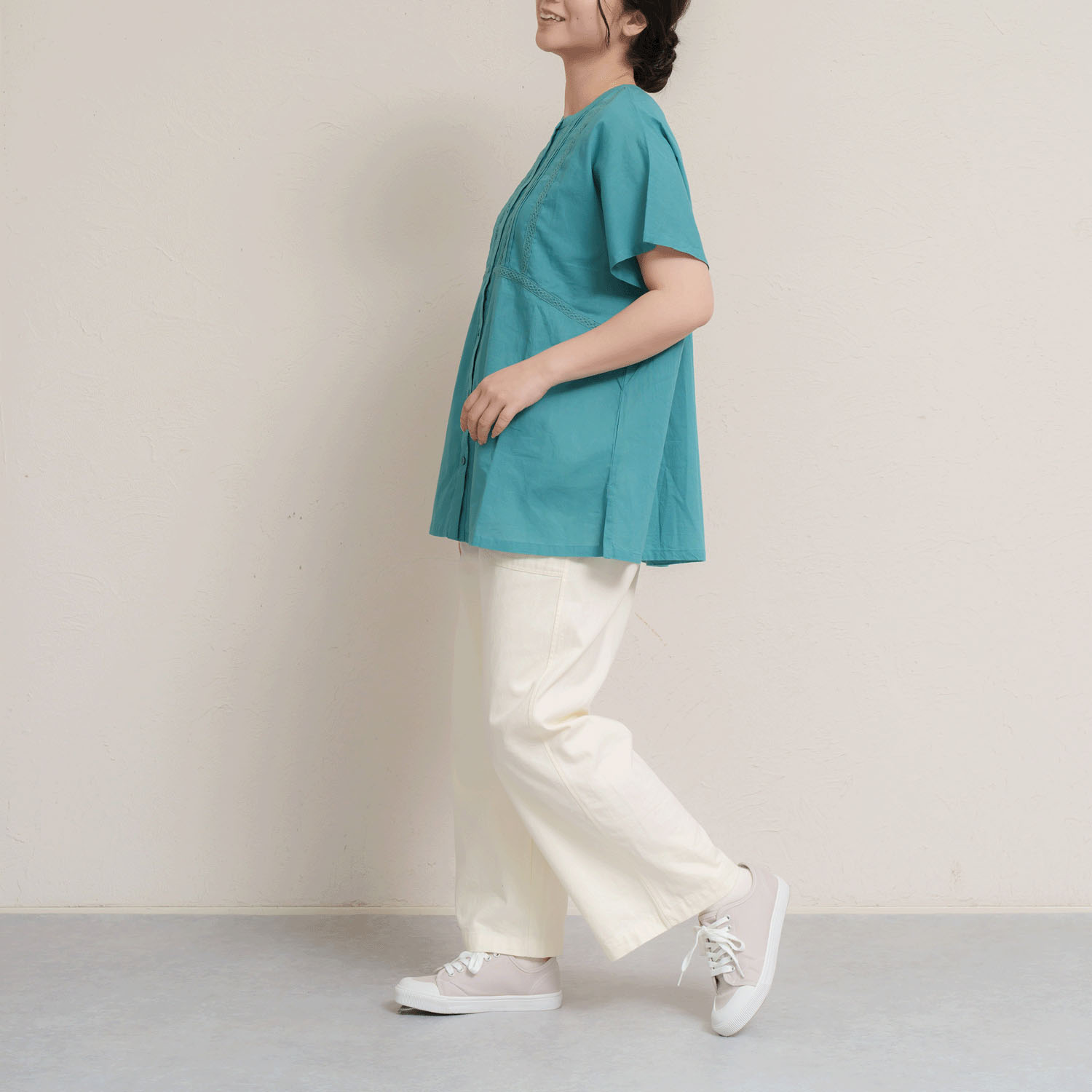 インドコットンレース付き前開きブラウス - 画像26