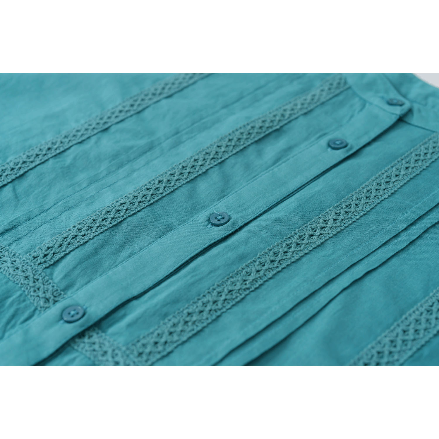 インドコットンレース付き前開きブラウス - 画像28