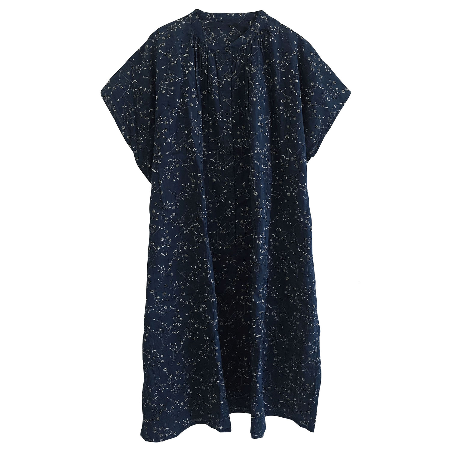 コットンボイルフロントタック前開きワンピース - 画像19