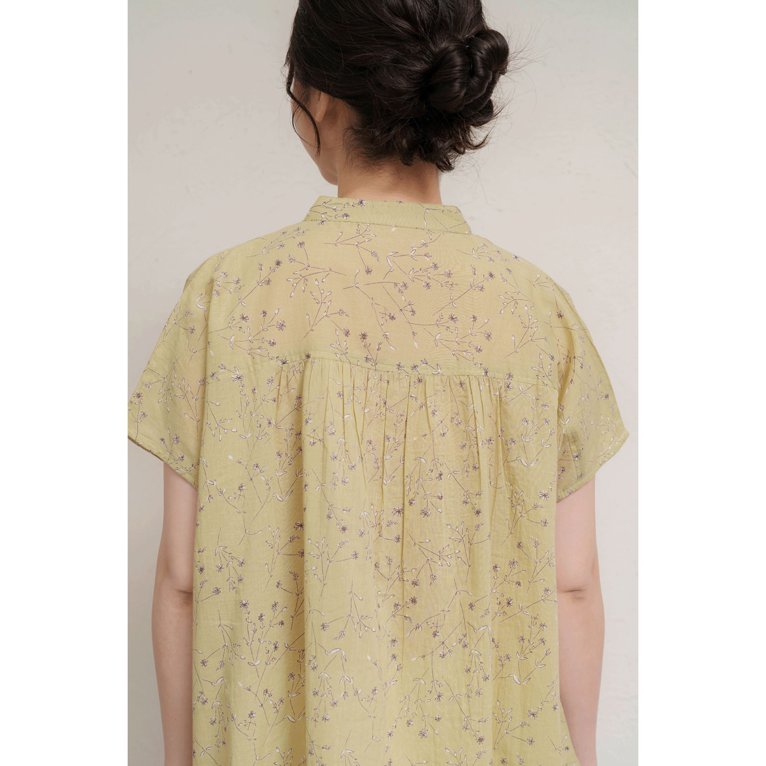 コットンボイルフロントタック前開きワンピース - 画像10