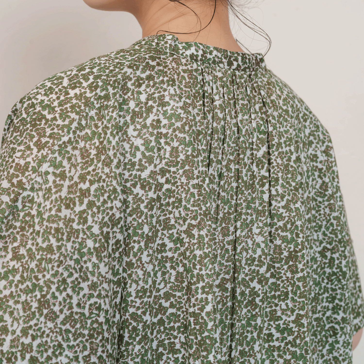 コットンボイル前開きプリントブラウス - 画像14