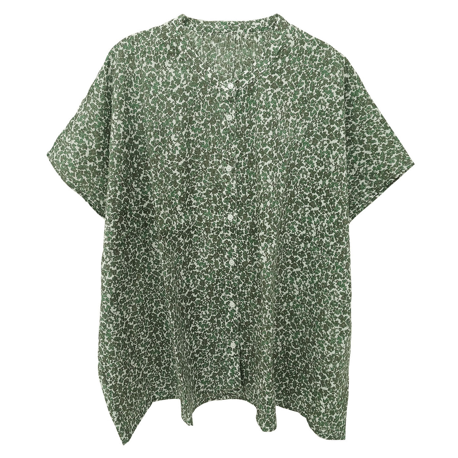 コットンボイル前開きプリントブラウス - 画像15