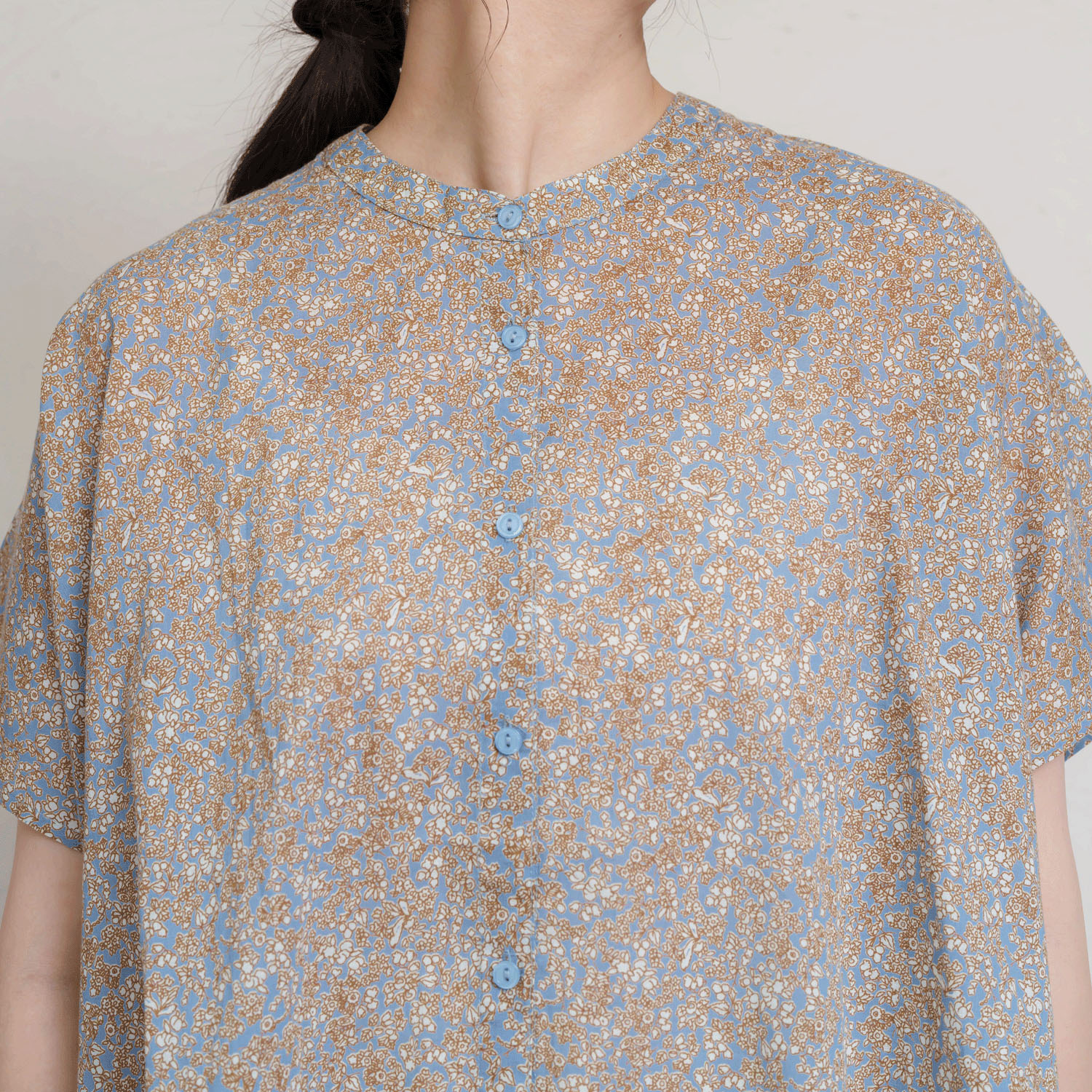 コットンボイル前開きプリントブラウス - 画像19