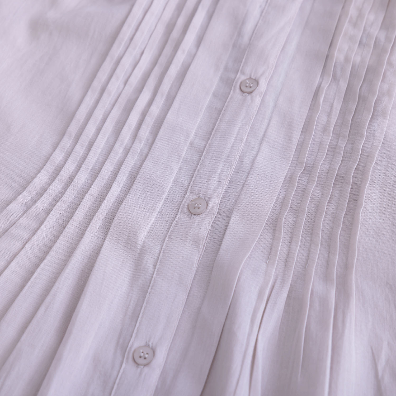 フロントタック5分袖前開きワンピース - 画像5