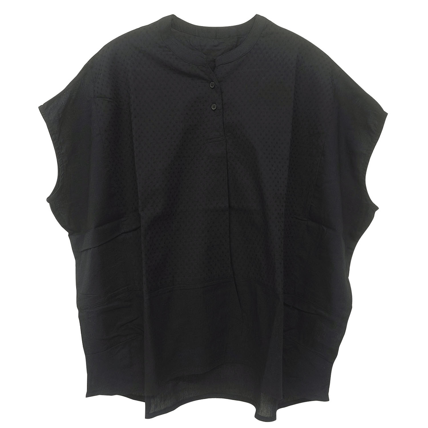 コットンドビーx無地半袖コクーンブラウス - 画像11